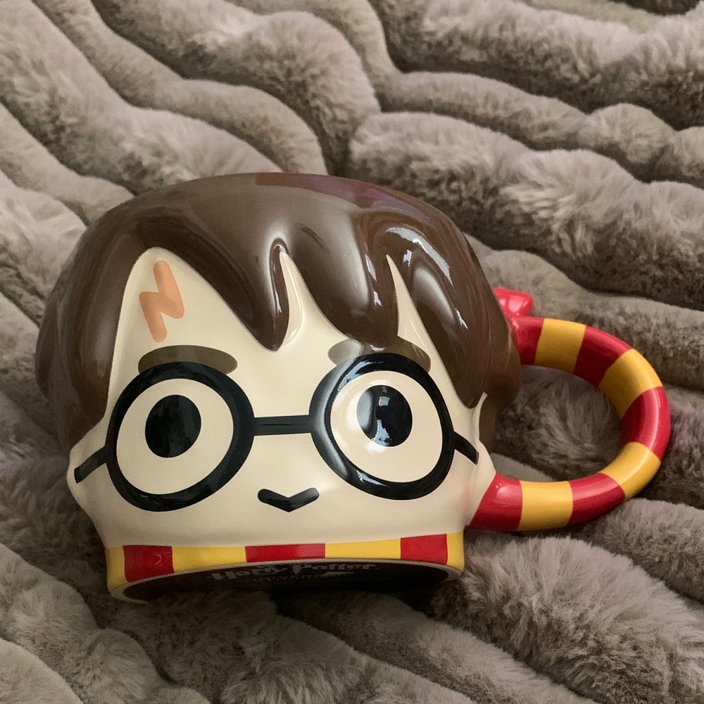 Character-Themed Brown and Red Mug